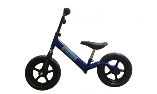 PexKids kinder scooter / loopfiets 12" staal blauw